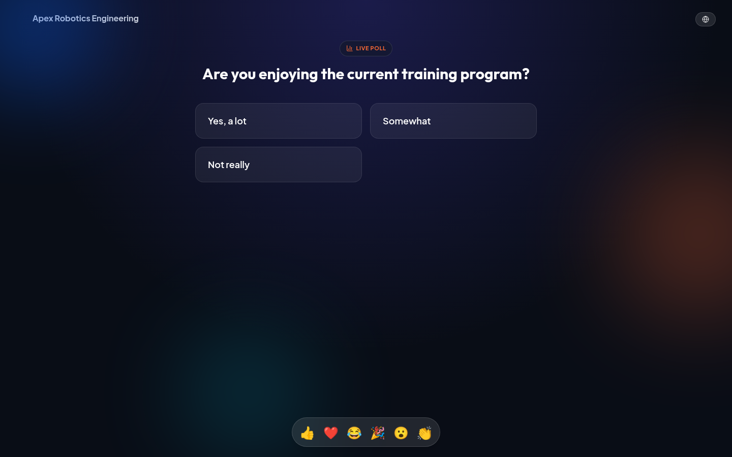 VybeMeter participant screen on laptop