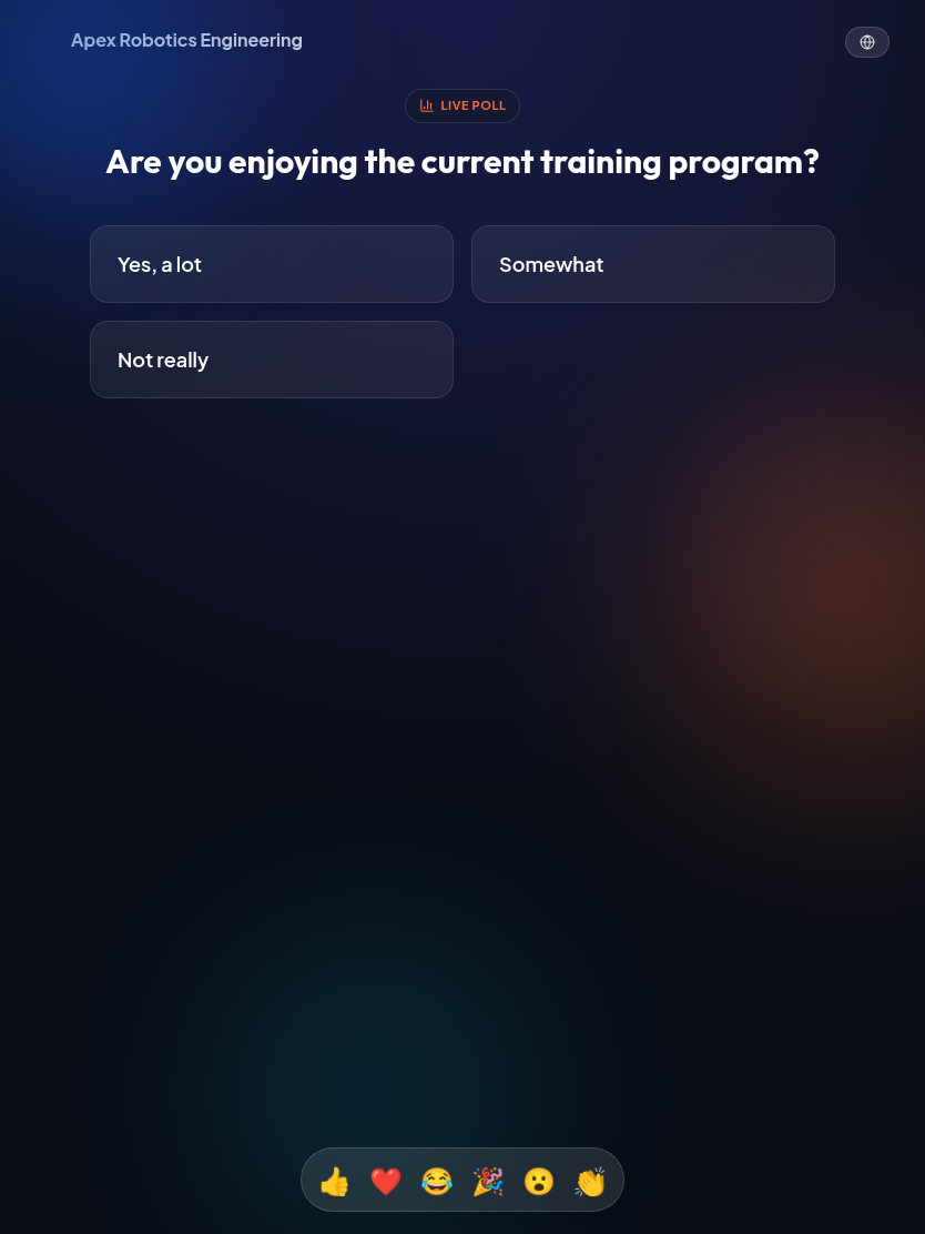 VybeMeter participant screen on tablet